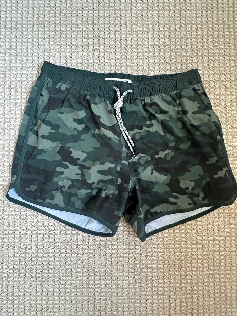 Men's Camouflage Swim Trunks - Green Camo